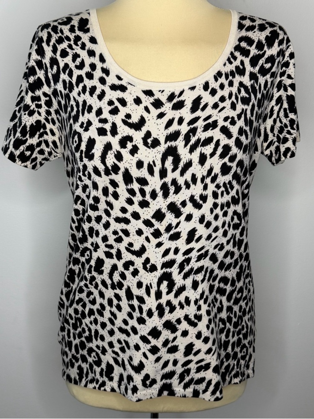Preston & York Silk Blend Animal Print Sweater